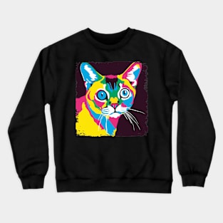 Singapura Cat Pop Art - Cat Lover Gift Crewneck Sweatshirt